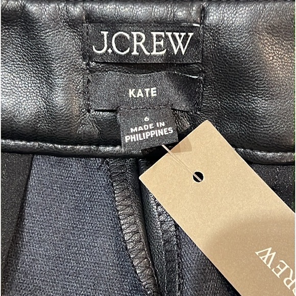 J. Crew Kate Faux Leather Straight-Leg Pant - Picture 13 of 16